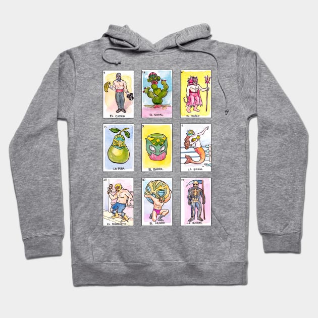 Lucha Libre Loteria Hoodie by sketchboy01